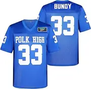 [Aimhuo] 33 AL Bundy Football Jersey,Polk High Movie Football Jerseys for Men,Blue Sports Jerseys Men's 90S Hip Hop Clothing