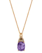 Le Vian Grape Amethyst 14K Rose Gold 2.40 ct. tw. Diamond & Amethyst Pendant