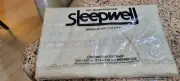 NEW! Vintage Sleepwell Scalloped KING FLAT SHEET ivory no iron PERCALE, sealed