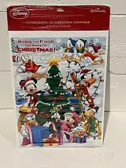 Mickey and Friends Countdown to Christmas Calendar Card Hallmark Disney New