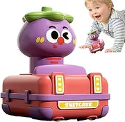 Push and Go Friction Powered Car -Cartoon Shape Stunt Car | Baby Toy | Push Vegetable Cartoon Cars | Durable Toy with Safe Rounded Edges| Stunt Vehicle Toy for Children Birthday