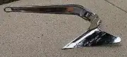 22 lb 10kg 316 Stainless Steel CQR Hinged Plow Style Mirror Polished Boat Anchor