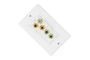 Budget RCA Component RGB Video & Stereo Audio Cable Wall Plate Wallplate DIY