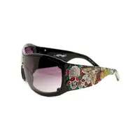 在飛比找蝦皮購物優惠-Ed hardy 全新正品 太陽眼鏡 黑色 墨鏡 水鑽 玫瑰