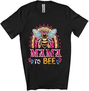 [Generic] Mama to Bee, Humorous Mother's Day Bee Rainbow, Pregnancy Announcement Beekeeper Unisex T-Shirt