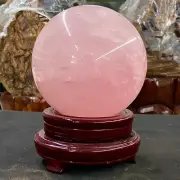 8.33LB Natural Pink Rose Quartz Crystal Sphere Ball Reiki Polished Healing speci