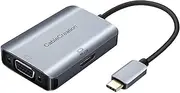 USB C to VGA HDMI Adapter, CableCreation 2 in 1 USB C to HDMI VGA Converter, Compatible with MacBook Pro 2020, MacBook Air 2020, Surface Book 2, XPS 13, ChromeBook Pixel, Galaxy S20, S10