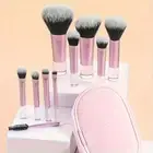 10Pcs Mini Eyeshadow Brushes Set Cosmetic Brush Kit on-the-go Touch-ups