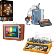 Typewriter Walkman Television Building Toys 20131, Collectible Vintage Display M