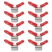Bead Clamp, 10 Pcs 22mm Bead Wire End Bead Clamps with Handle, Red