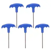 5pcs H3 T-Handle Hex Key Wrench 3mm S2 Steel T-Key Inner Hexagon Spanner