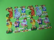 VINTAGE BEAUTIFUL DIE CUT SCRAP PAPER MLP 754 MADE IN ENGLAND
