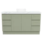 New England Joinery 1500mm Diadem Centre Basin Freedom Top Floor Standing Vanity