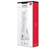 5 ft. 2 USB-A, 1 USB-C 1500J 4-Outlet Surge Protector - CyberPower