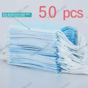 50 PCS Mask 3-Ply Disposable Face Mask Non Medical Surgical Earloop Mouth Cover
