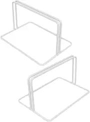 SHOWERORO 2pcs Iron Freezer Partition Bases for Fridge Heavy Duty Metal Separator Base Home Refrigerator Easy to Install