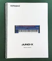 Roland Juno-X Reference Manual: 56 Pages & Protective Covers!