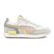 Puma Future Rider Double Lace Up Mens Pink, White, Yellow Sneakers Casual Shoes