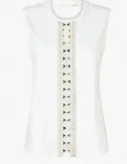 NWT RRP $220 Sass & Bide BE ANYTHING Tank Tee Shirt XXS Free Post White