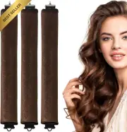 Hair Curler, 3Pcs Heatless Curls Overnight Blowout Rods Flexi Rods with Hook, So