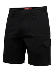 2 X Mens Hard Yakka Core Basic Stretch Drill Cargo Short Black Y05067