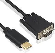Duttek USB C to VGA Cable, USB Type-C to VGA Cable, 1080P USB C Male to VGA Male Adapter Converter Cable for Desktop, Projector, Monitor Television, Without Thunderbolt 3 Port.(6FT/1.8M)