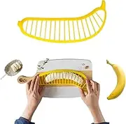 Banana Slicer Cutter, Banana Cutter Slicer Practical Kitchen Tool (Yellow, One Size)