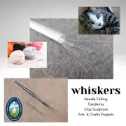 50 Whiskers Plastic For Animals Needle Felting Crafts Taxidermy Puppetry Masks