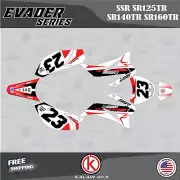 Graphics Kit for SSR SR125TR SR140TR SR160TR Evader Series - Red