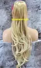 Blonde Mix Long Layered Wavy Ponytail Hair Piece Extension Drawstring #27.24.613