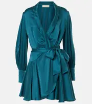 [Zimmermann] Zimmermann Silk wrap dress AU 14 blue