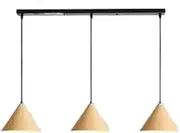 E27 Base Pendant Lamp Japanese -Style Design Hanging Lights Fixture Restaurant Decorative Crafts Chandelier(Log Wood,Long 27.5in)