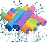 6 Pack Adult Water Gun Foam Water Blaster Boy Soaker Guns Girl Squirt Guns for Pool/Beach/Yard Play Summer Essentials Foam Water Squirters（Assorted Colors） (Rounded)