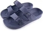[R-ISLAND] Mens Adult EVA Flip Flops Anti Slip Comfortable Lightweight Beach Pool Flops, navy, 9 AU