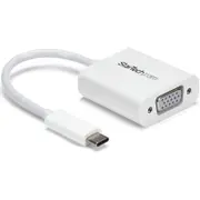StarTech.com USB-C to VGA Adapter - White - Thunderbolt 3 Compatible - USB C Adapter - USB Type C to VGA Dongle Converter