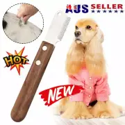 Dog Pet Hair Removal Comb Wooden Handle Stripping Pet Hair Remover Comb FZ