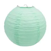 Mint Green Round Chinese Paper Lantern - 4 Sizes