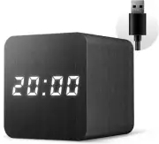 LED Digital Alarm Clock,Mini Square Bedside Clock with 3 Groups of Alarm