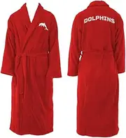 [NRL] Redcliffe Dolphins Mens Adults Long Sleeve Robe Dressing Gown, OSFM, Single Unit