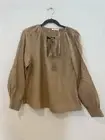 NWT 2-Piece Mersea Poète Linen Set Blouse Skirt Tan Size Small Lagenlook Coastal