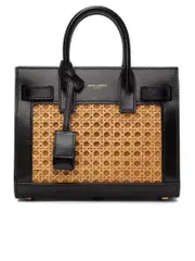 Saint Laurent Classic Sac de Jour Nano in Smooth Leather and Cane