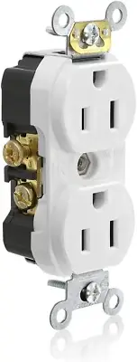 TCR15-W Side Wired Commercial Spec Grade Tamper Resistant Duplex Receptacle, 15-