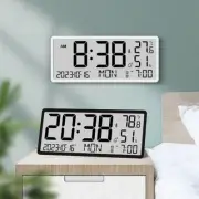 Digital LED Desk Alarm Clock Large LCD Display Wall Clock Temperature Date Home