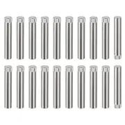 5x30mm 304 Stainless Steel Dowel Pins, 20Pcs Knurled Head Flat End Dowel Pin