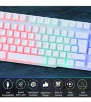 Orzly White Gaming Keyboard RGB USB Wired Rainbow RX-250 Hornet Edition NEW