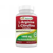 Best Naturals L-Arginine L-Citrulline,1000 mg ,120 Tabs (Pack of 1)