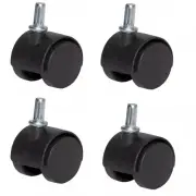 *NEW* SET OF 4: STERILITE PLASTIC CASTERS WHEELS SET (FROM A 3-DRAWER UNIT).