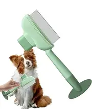 Flea Comb,Dematting Dog Brush - Cat Brush Self-cleaning for Kitten Hair Dematting, Professional Puppy Grooming Tools