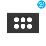 Clipsal Saturn ZEN 30 Series 6 Gang Grid & Plate Black