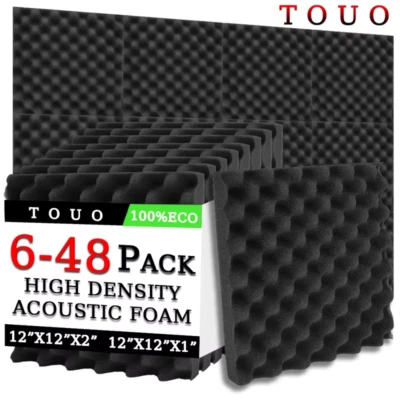 Egg Crate High Density Sound Absorbing Foam Panel Soundproof Wall Ceiling UK